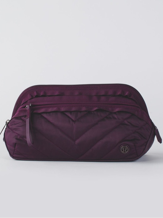 lululemon athletica Handbags - Lululemon Don’t Sweat It Kit Quilted Black Cherry Cosmetic Travel Pouch Bag Gym